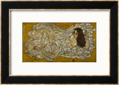 Reclining Woman, 1917 by Egon Schiele Pricing Limited Edition Print image