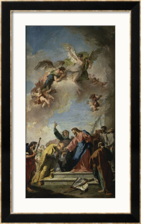 Christ Giving The Keys Of Paradise To St. Peter by Giovanni Battista Pittoni Pricing Limited Edition Print image