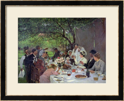The Wedding Meal At Yport, 1886 by Albert-Auguste Fourie Pricing Limited Edition Print image
