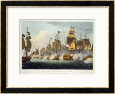 Battle Of Trafalgar, October 21St 1805, From The Naval Achievements Of Great Britain by Thomas Whitcombe Pricing Limited Edition Print image