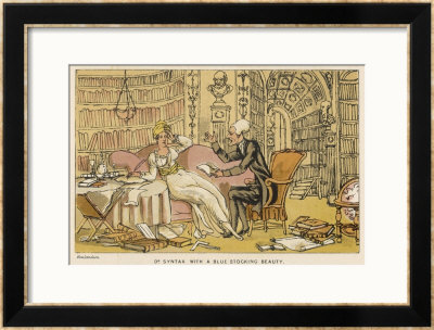 Dr Syntax Meets With A Blue-Stocking Beauty by Thomas Rowlandson Pricing Limited Edition Print image