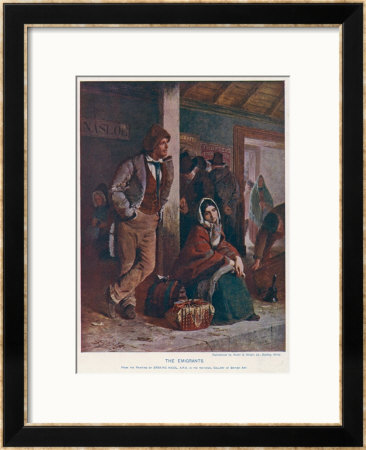 Irish Emigrants Waiting For Their Train by Erskine Nicol Pricing Limited Edition Print image