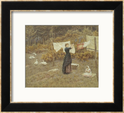 Hanging The Washing by Helen Allingham Pricing Limited Edition Print image