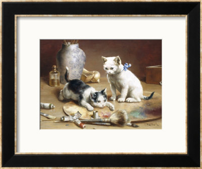 Playful Kittens by Carl Reichert Pricing Limited Edition Print image