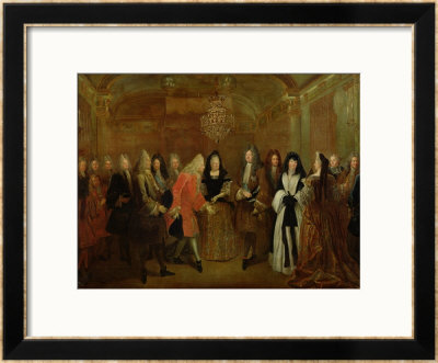Louis Xiv (1638-1715) Welcomes The Elector Of Saxony, Frederick Augustus Ii (1670-1733) by Louis De Silvestre Pricing Limited Edition Print image