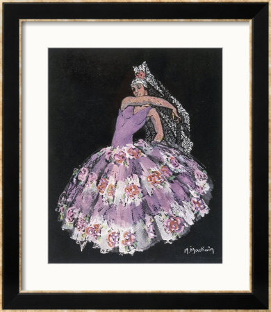 Antonia Argentina (Antonia Merce) Flamenco Dancer In Cordoba By Albeniz by Marguerite Mackain Pricing Limited Edition Print image