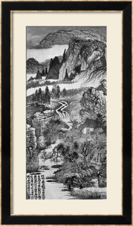 Mountain Landscape, After Huang Gongwang 1671 by Daoji Shitao Yuanji Pricing Limited Edition Print image