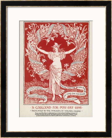 A Garland For May Day, 1895 by Walter Crane Pricing Limited Edition Print image