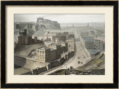 Edinburgh, From Calton Hill, From A Voyage Around Great Britain Undertaken Between 1814 And 1825 by Thomas & William Daniell Pricing Limited Edition Print image