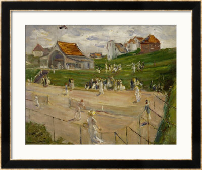 Tennis Court With Players In Noordwijk, Netherlands, 1913 by Max Liebermann Pricing Limited Edition Print image