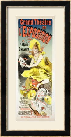 Reproduction Of A Poster Advertising The Grand Theatre De L'exposition by Jules Cheret Pricing Limited Edition Print image