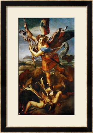 Saint Michael Slaying The Demon, 1518 by Raphael Pricing Limited Edition Print image