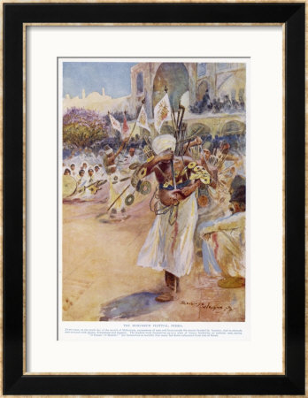 Moslem Fanatics At The Mohurrum Festival Iran Devotees Mutilate Themselves by H.C. Seppings Wright Pricing Limited Edition Print image