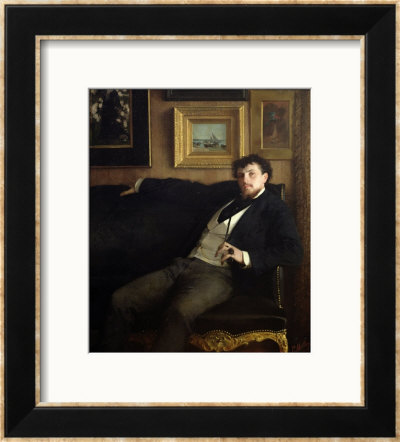 Portrait Of Ernest Duez (1843-96) 1876 by Paul Mathey Pricing Limited Edition Print image