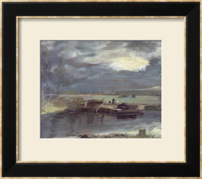 Barges On The Stour With Dedham Church In The Distance, 1811 by John Constable Pricing Limited Edition Print image