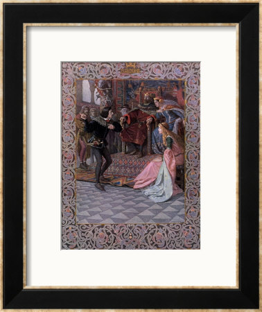 Hamlet Before King Claudius, Queen Gertrude And Ophelia, Scene From Hamlet by Christian August Printz Pricing Limited Edition Print image
