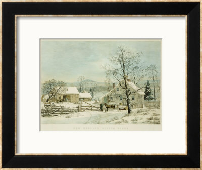 New England Winter Scene, 1861, Currier And Ives, Publishers by Mary Cassatt Pricing Limited Edition Print image