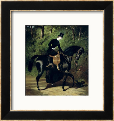 The Rider, Kipler, On Her Black Mare by Alfred De Dreux Pricing Limited Edition Print image