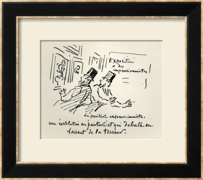Caricature Of The First Impressionist Exhibition In Paris, Revolution In Painting! by Cham Pricing Limited Edition Print image