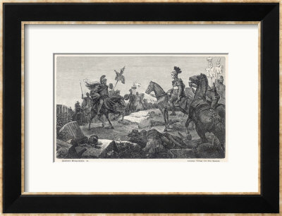 Second Punic War Scipio Africanus Meets Hannibal Before Defeating Him At Zama In North Africa by Hermann Vogel Pricing Limited Edition Print image