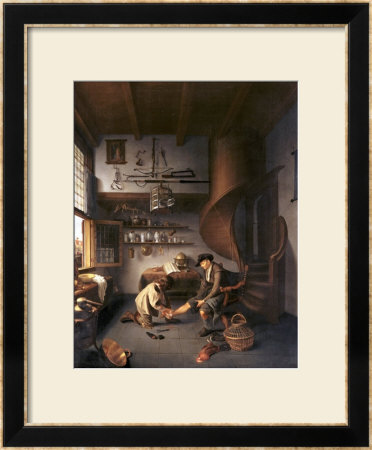 A Barber Surgeon Tending A Peasant's Foot, Circa 1650 by Isaack Koedijck Pricing Limited Edition Print image
