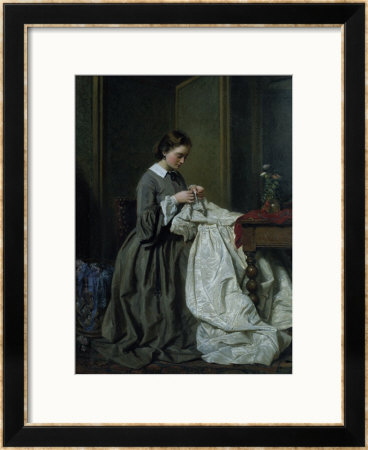The Seamstress by Charles Baugniet Pricing Limited Edition Print image