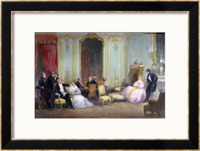 A Family In An Interior, 1842 by Eugene Louis Lami Pricing Limited Edition Print image