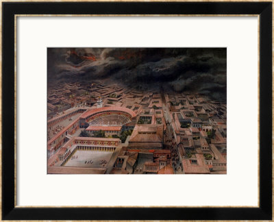 The Eruption Of Vesuvius At Pompeii In 79 Ad by Antonio Niccolini Pricing Limited Edition Print image