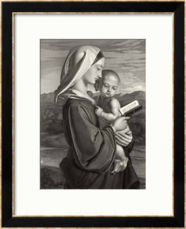 Mary Reads A Prayer Book While Jesus Watches by Vernon Pricing Limited Edition Print image