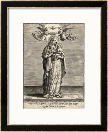 Depicted Showing The Infant Jesus A Single Rose by Hieronymus Wierix Pricing Limited Edition Print image