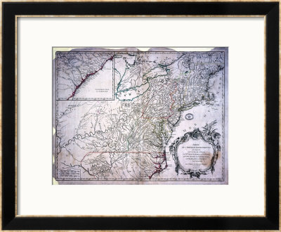 North Eastern Usa And The Carolinas, Paris 1755 by Sr Robert De Vaugondy Pricing Limited Edition Print image