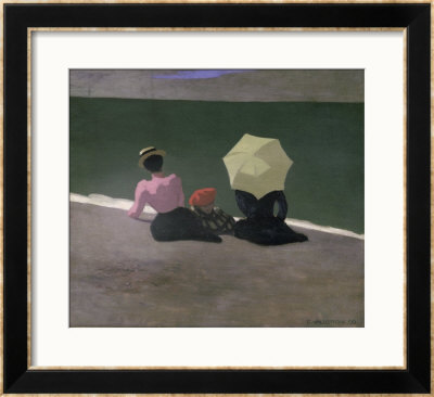 Plage A Etretat (Sur La Plage) by Félix Vallotton Pricing Limited Edition Print image