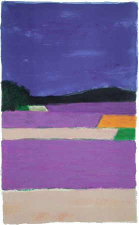 Champ De Lavande De La Drome Provencale by Bernard Cathelin Pricing Limited Edition Print image