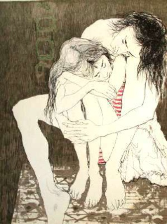 Mere Et Enfant by Jean Jansem Pricing Limited Edition Print image