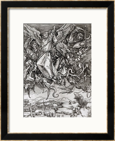 St. Michael And The Dragon, From A Latin Edition, 1511 by Albrecht Durer Pricing Limited Edition Print image