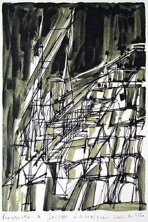 Hommage A Jacques Lassaigne by Maria Elena Vieira Da Silva Pricing Limited Edition Print image