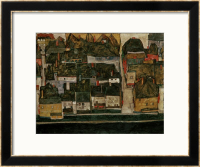 The Small City Iv, (Krumau On The Moldau), 1914 by Egon Schiele Pricing Limited Edition Print image