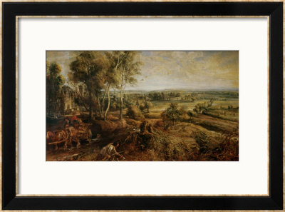 An Autumn Landscape With A View Of Het Steen In The Early Morning, Circa 1636 by Peter Paul Rubens Pricing Limited Edition Print image