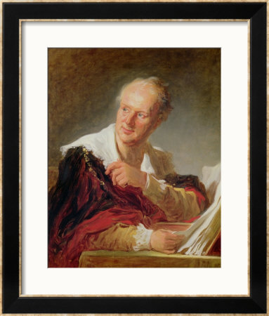 Portrait Of Denis Diderot (1715-84) Circa 1769 by Jean-Honoré Fragonard Pricing Limited Edition Print image