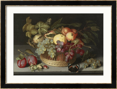 Still Life Of Apples, Grapes And Nuts by Johannes Bosschaert Pricing Limited Edition Print image