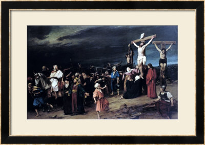 Christ On The Cross by Mihaly Munkacsy Pricing Limited Edition Print image