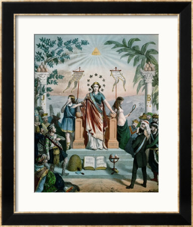 Freemasonry Instructing The People, 1875 by Charles Mercereau Pricing Limited Edition Print image