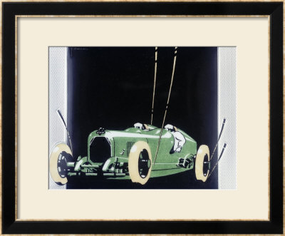 White Metal And Enamel Cigarette Case Depicting A Salmson Racing Car, Circa 1920 by F. Zwichl Pricing Limited Edition Print image