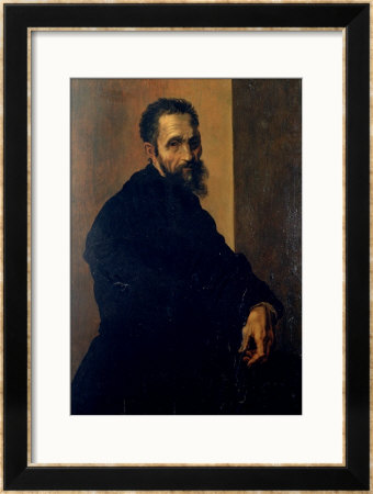 Portrait Of Michelangelo, Circa 1535 by Jacopino Del Conte Pricing Limited Edition Print image