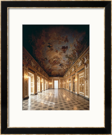 View Of The Loggia With Ceiling Fresco Depicting The Apotheosis Of The Second Medici Dynasty by Luca Giordano Pricing Limited Edition Print image