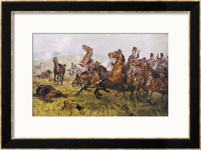 The Charge Of The Light Brigade, Lord George Paget Heads The 4Th Light Dragoons by John Charlton Pricing Limited Edition Print image