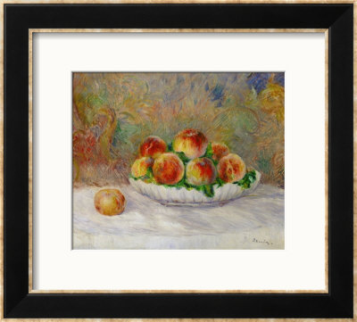 A Pile Of Many Fresh Rip Peaches by Pierre-Auguste Renoir Pricing Limited Edition Print image