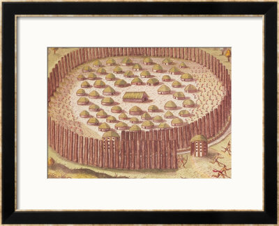 Fortified Indian Village, From Brevis Narratio..., Published By Theodore De Bry, 1591 by Theodor De Bry Pricing Limited Edition Print image