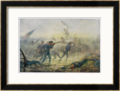 Continuation Of The Battle Of The Wilderness The Confederates Under General Lee Attacked By Grant by E. Packbauer Pricing Limited Edition Print image