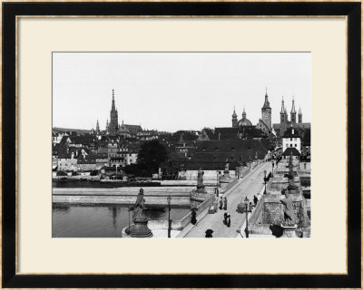 The Old Bridge Over The River Main At Wurzburg, Circa 1910 by Jousset Pricing Limited Edition Print image
